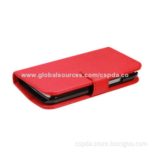 Wallet Design Back Stand PU Leather Mobile Phone Case for HTC One M8 Mini, with Card Slots and Clasp